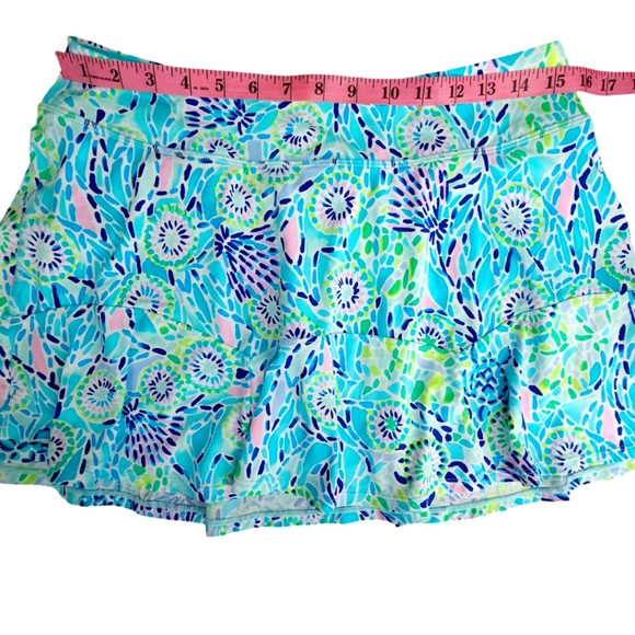Lilly Pulitzer Luxletic Corrine Skort Skirt Blue Ibiza Open Water M - Picture 9 of 13